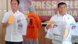 Press rilis, Reskrimum Polda Sulbar, atas pengungkapan kasus pemalsuan dokumen kendaraan.(Dok : Mp)